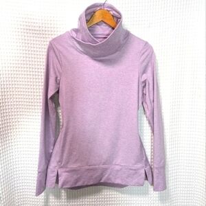 Apana Women's Pullover Top‎ Size Small Thumbholes Pockets Soft Purple Lavender